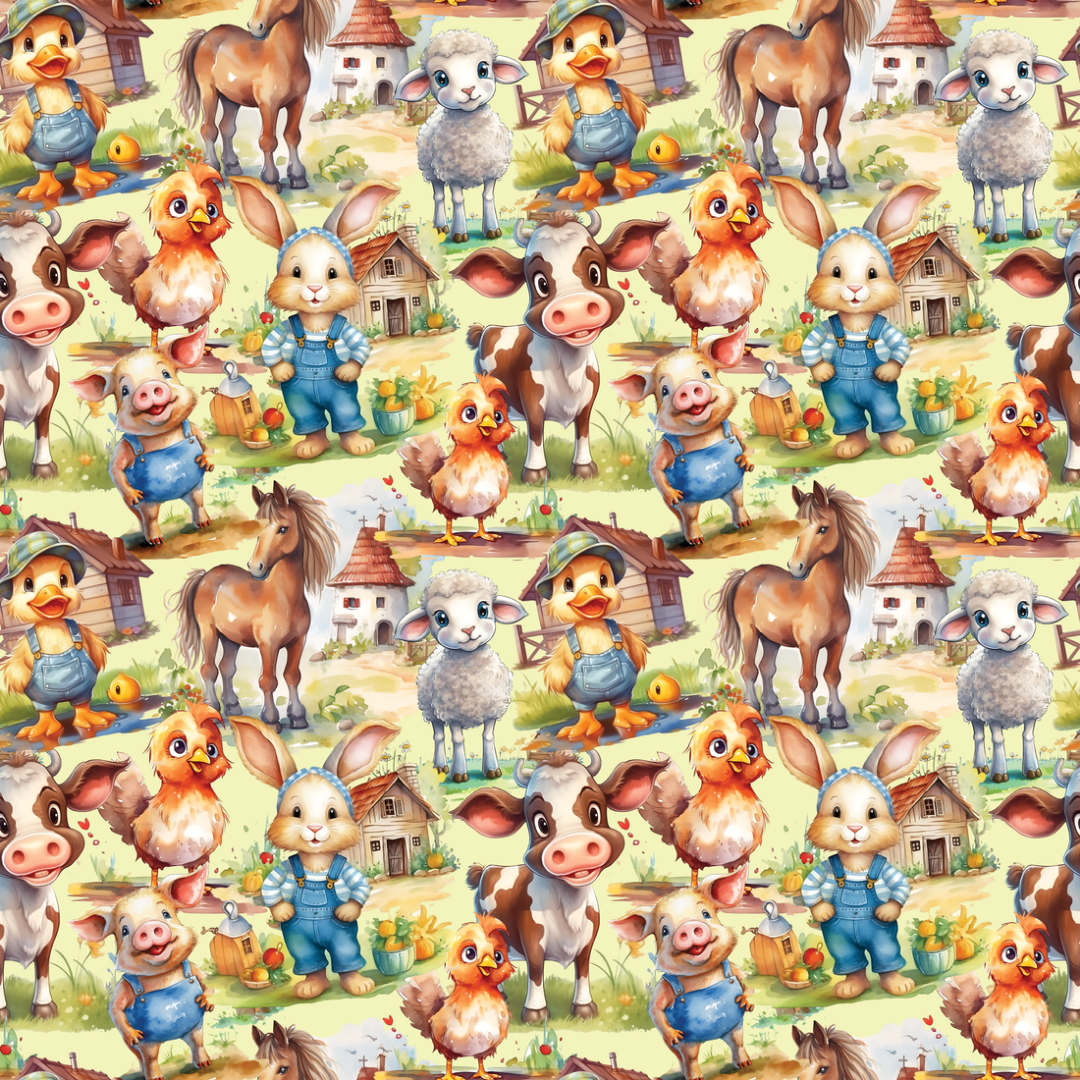 Happy farm animals