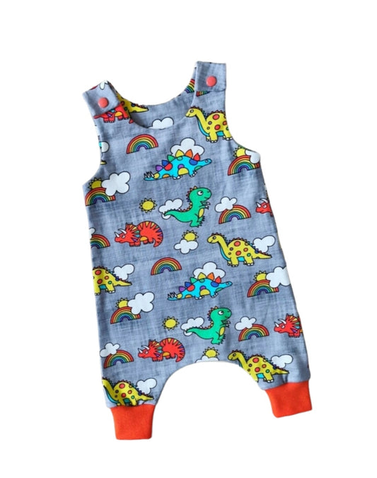 Rainbow dinosaurs harem romper