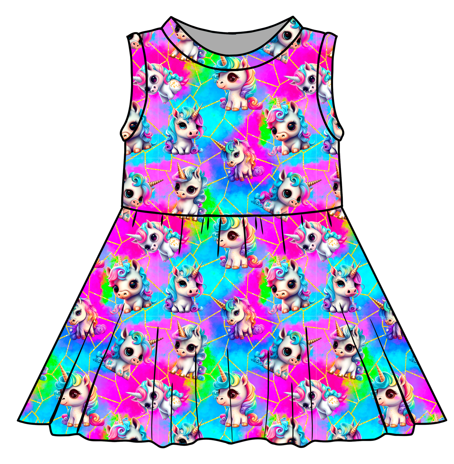 Skater dress - short sleeves, long sleeves, sleeveless