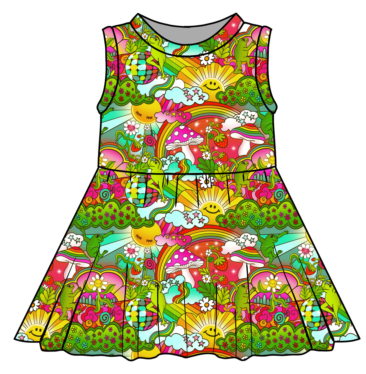 Skater dress - short sleeves, long sleeves, sleeveless