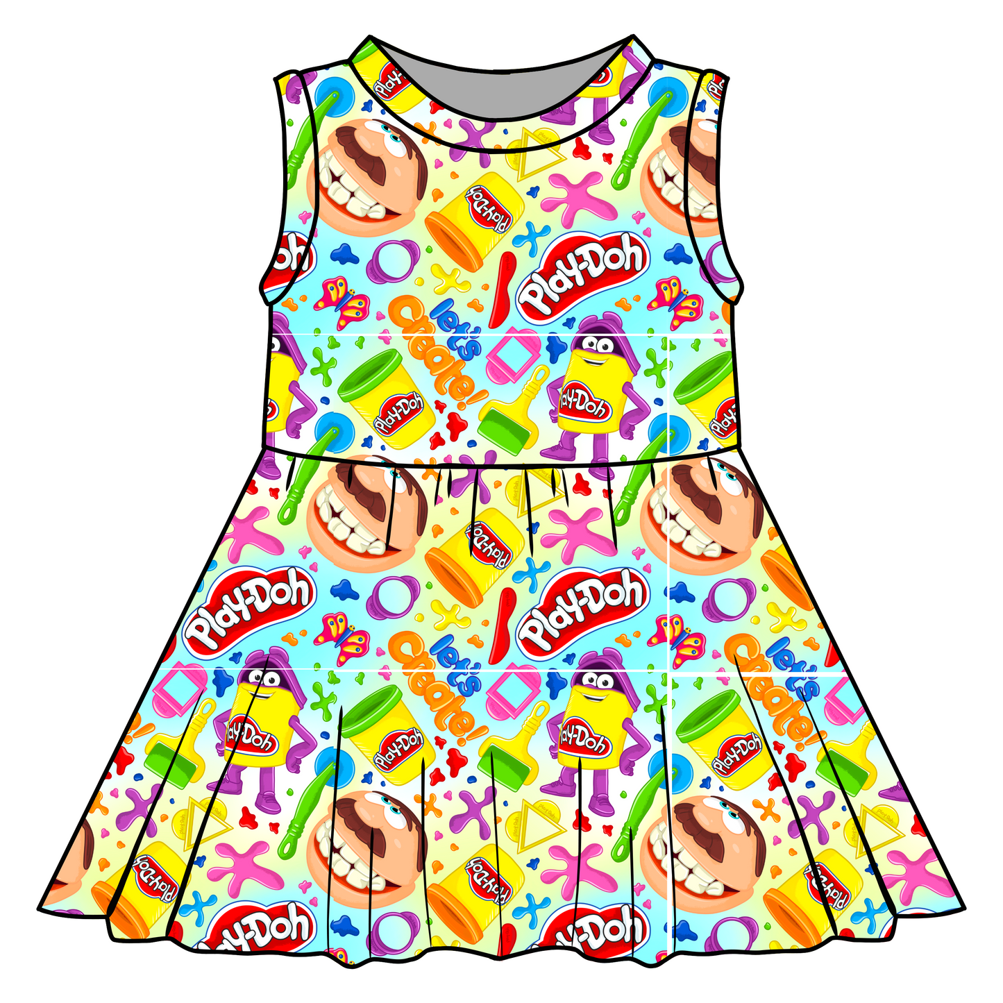 Skater dress - short sleeves, long sleeves ,sleeveless